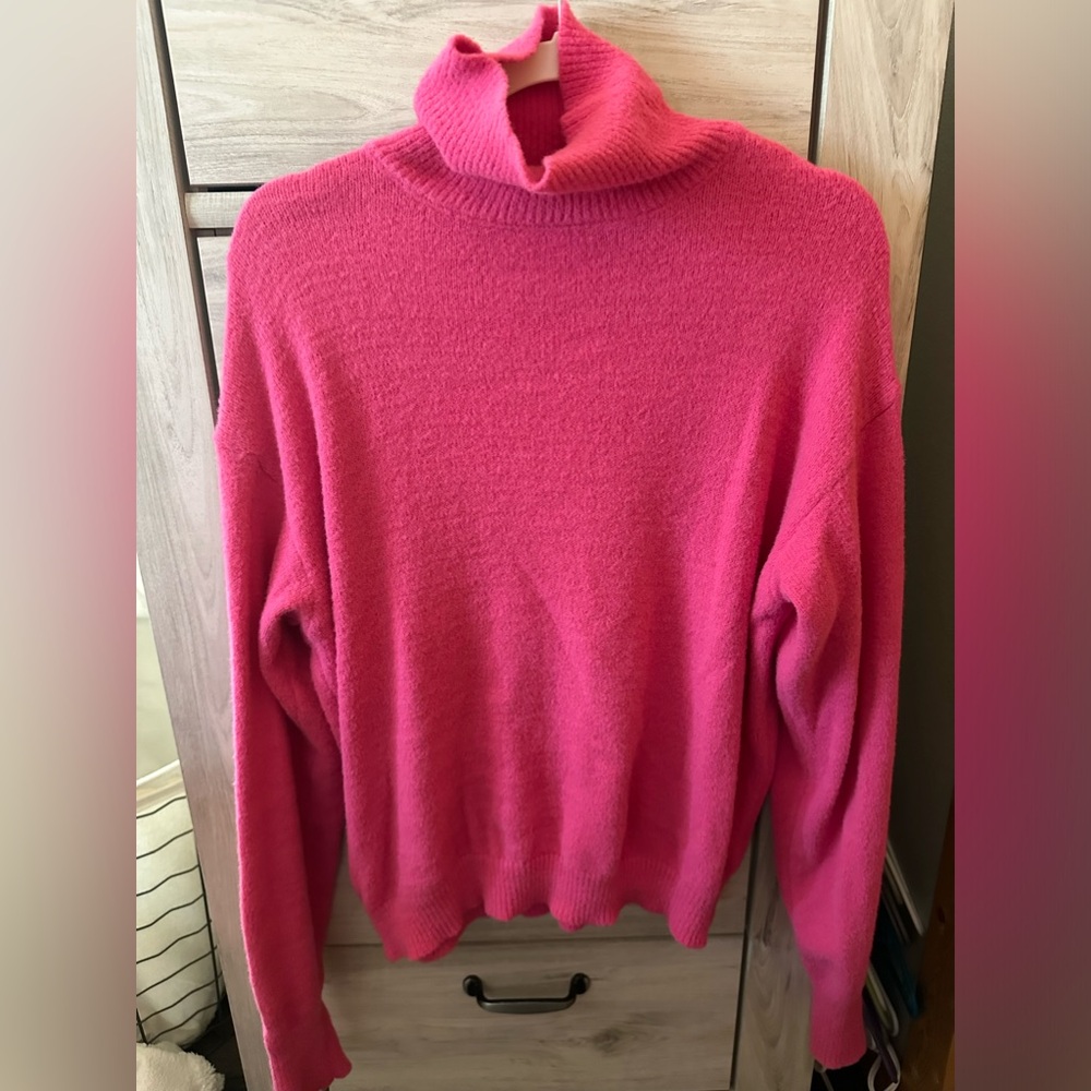 pink knitted sweater